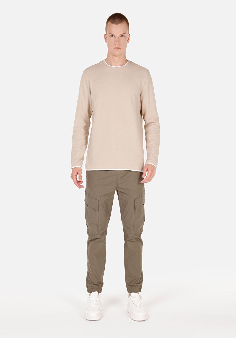 Показати інформацію про Футболка З Довгим Рукавом Чоловіча Бежева  Cl1069828