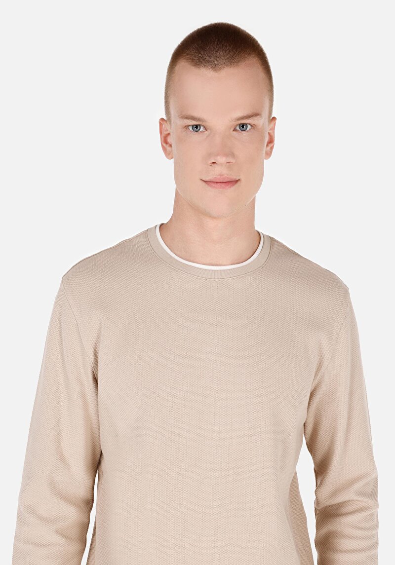 Показати інформацію про Футболка З Довгим Рукавом Чоловіча Бежева  Cl1069828