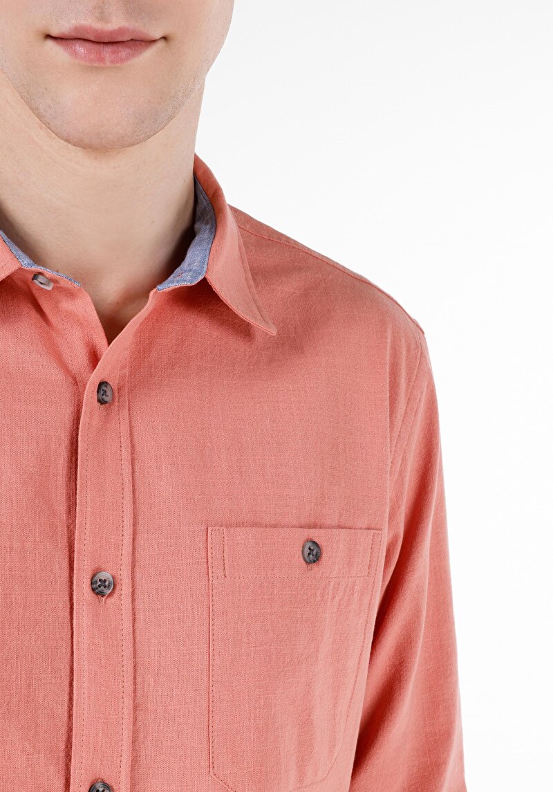 Показати інформацію про Сорочка З Довгим Рукавом Чоловіча Червона  Cl1068392