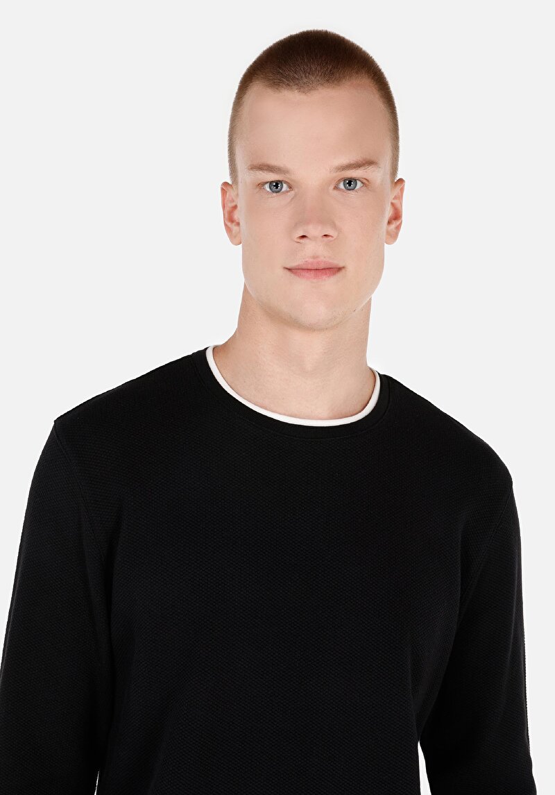 Показати інформацію про Футболка З Довгим Рукавом Чоловіча Чорна  Cl1069828