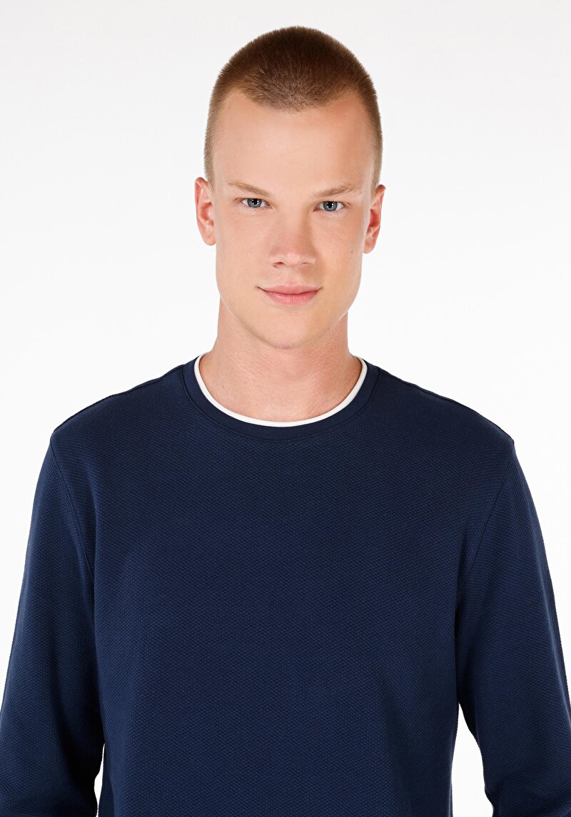 Показати інформацію про Футболка З Довгим Рукавом Чоловіча Синя  Cl1069828