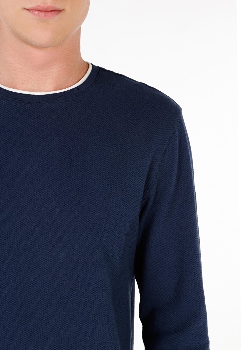 Показати інформацію про Футболка З Довгим Рукавом Чоловіча Синя  Cl1069828