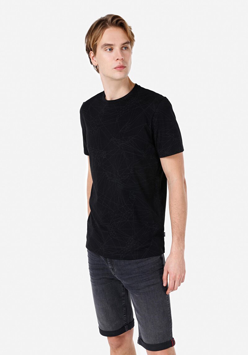 Зображення Футболка З Коротким Рукавом Чоловіча Чорна  Cl1068395