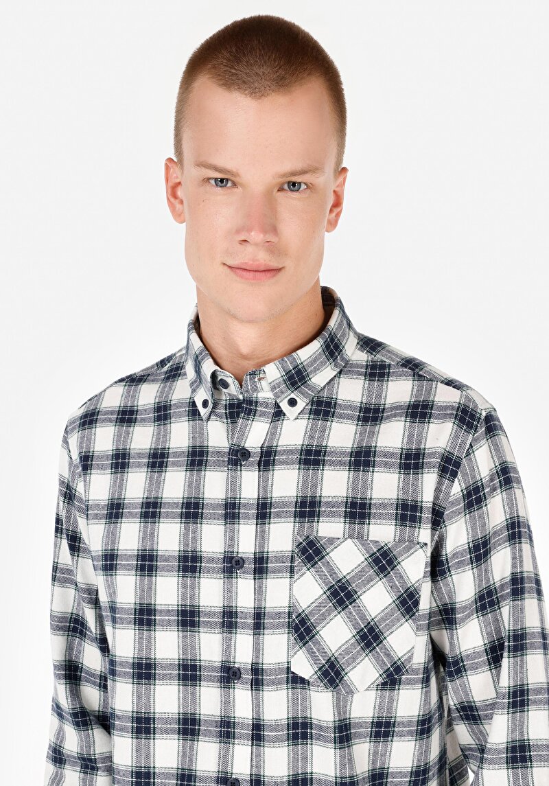 Зображення Сорочка З Довгим Рукавом Чоловіча Синя Cl1069838