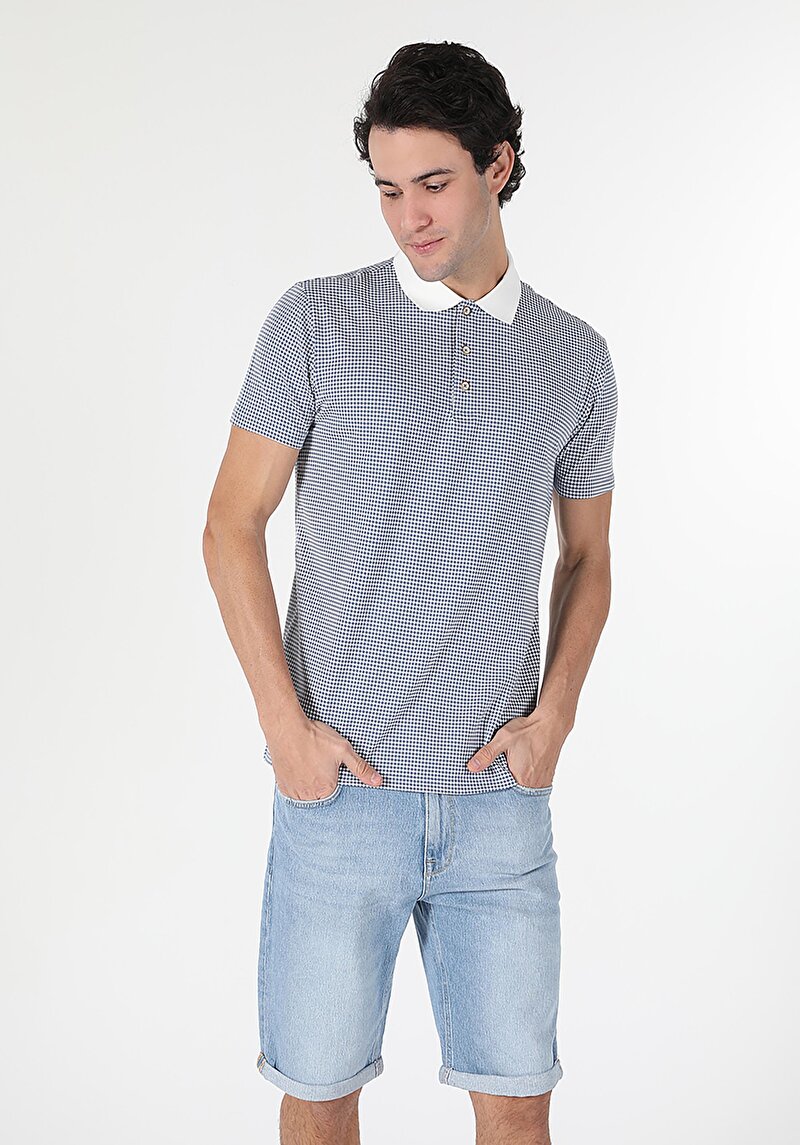 Показати інформацію про Поло З Коротким Рукавом Чоловіче Блакитне  Cl1059258