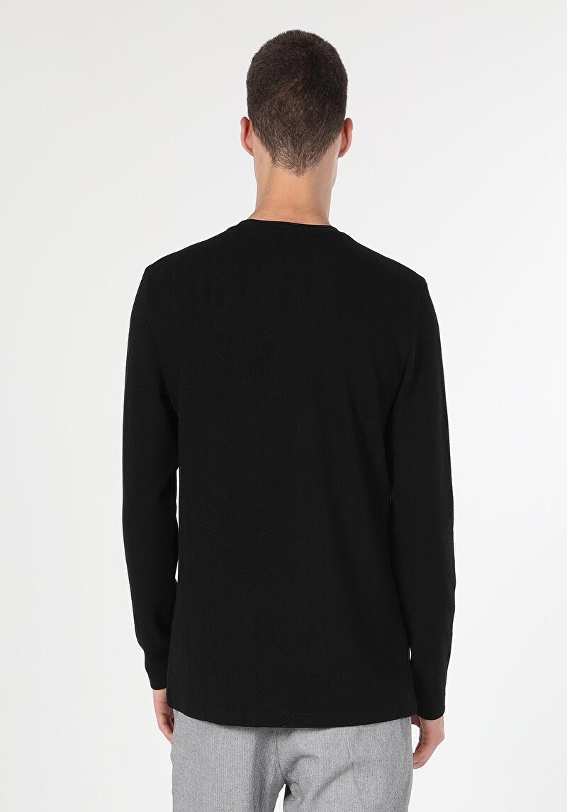 Показати інформацію про Футболка З Довгим Рукавом Чоловіча Чорна  Cl1060482