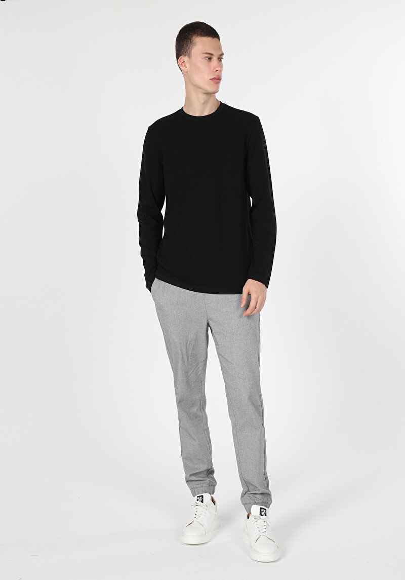 Показати інформацію про Футболка З Довгим Рукавом Чоловіча Чорна  Cl1060482