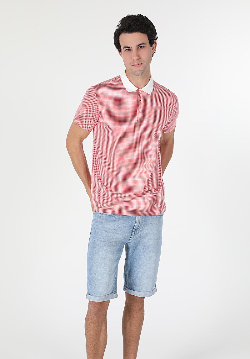 Зображення Поло З Коротким Рукавом Чоловіче Червоне  Cl1059258