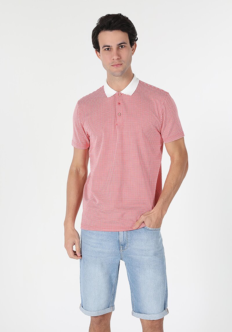 Показати інформацію про Поло З Коротким Рукавом Чоловіче Червоне  Cl1059258