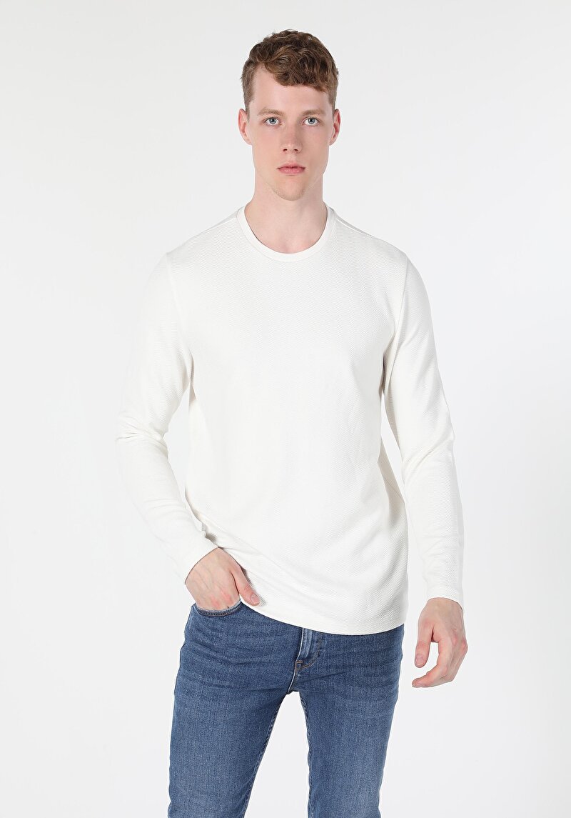 Зображення Футболка З Довгим Рукавом Чоловіча Біла  Cl1060482