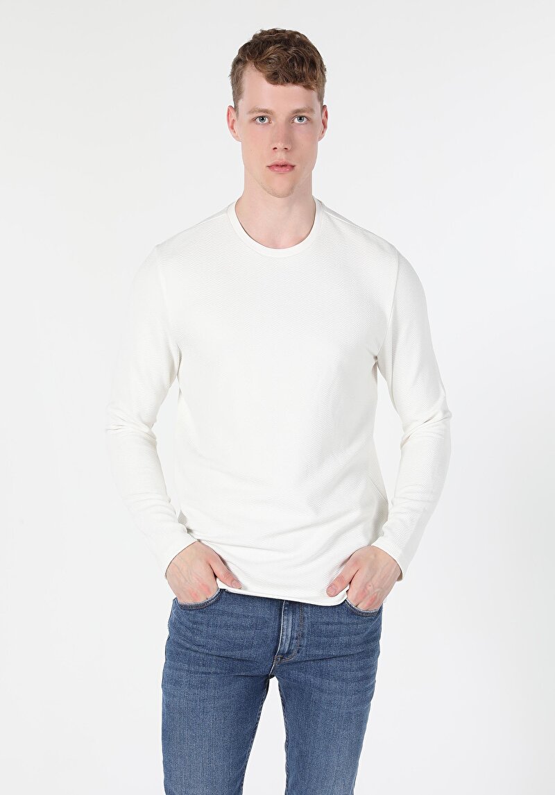 Показати інформацію про Футболка З Довгим Рукавом Чоловіча Біла  Cl1060482