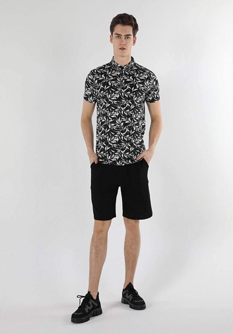 Зображення Поло З Коротким Рукавом Чоловіче Чорне  Cl1057038