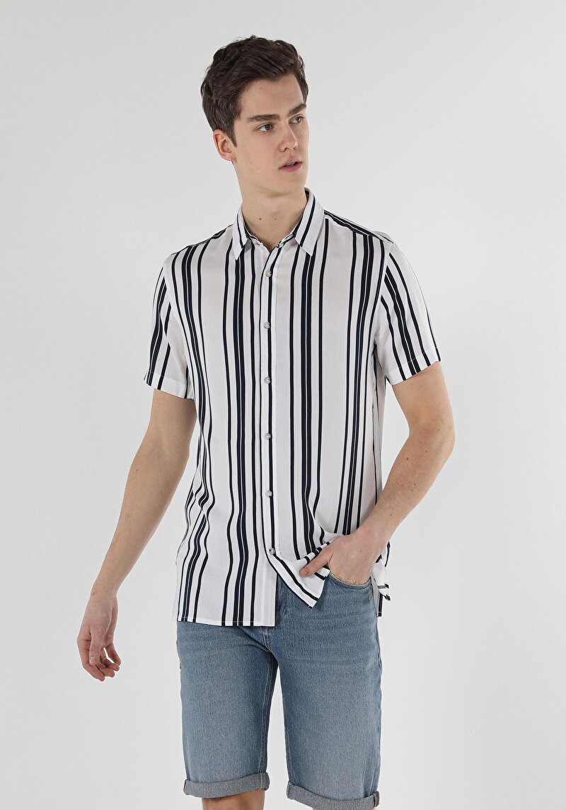 Зображення Сорочка З Коротким Рукавом Чоловіча Синя  Cl1059259