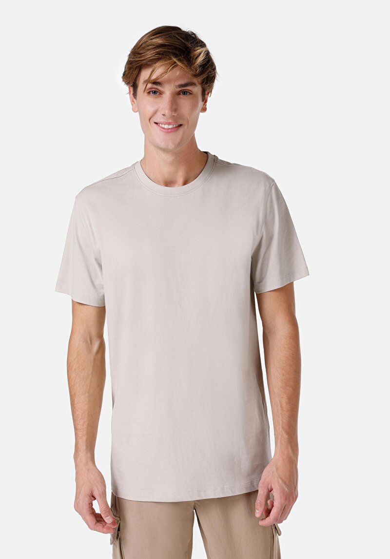Зображення Футболка З Коротким Рукавом Чоловіча Бежева  Cl1057072