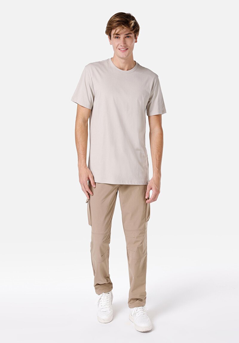 Показати інформацію про Футболка З Коротким Рукавом Чоловіча Бежева  Cl1057072