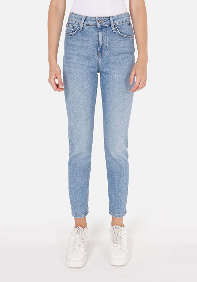 Показати інформацію про 703 Carla Джинси Жіночі Блакитні Вузького Крою Cl1070658