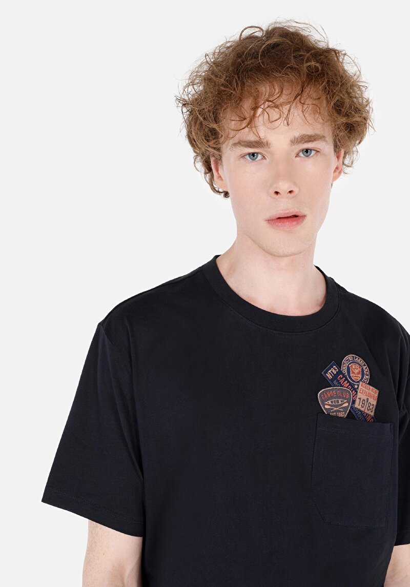 Показати інформацію про Футболка З Коротким Рукавом Чоловіча Синя  Cl1069877