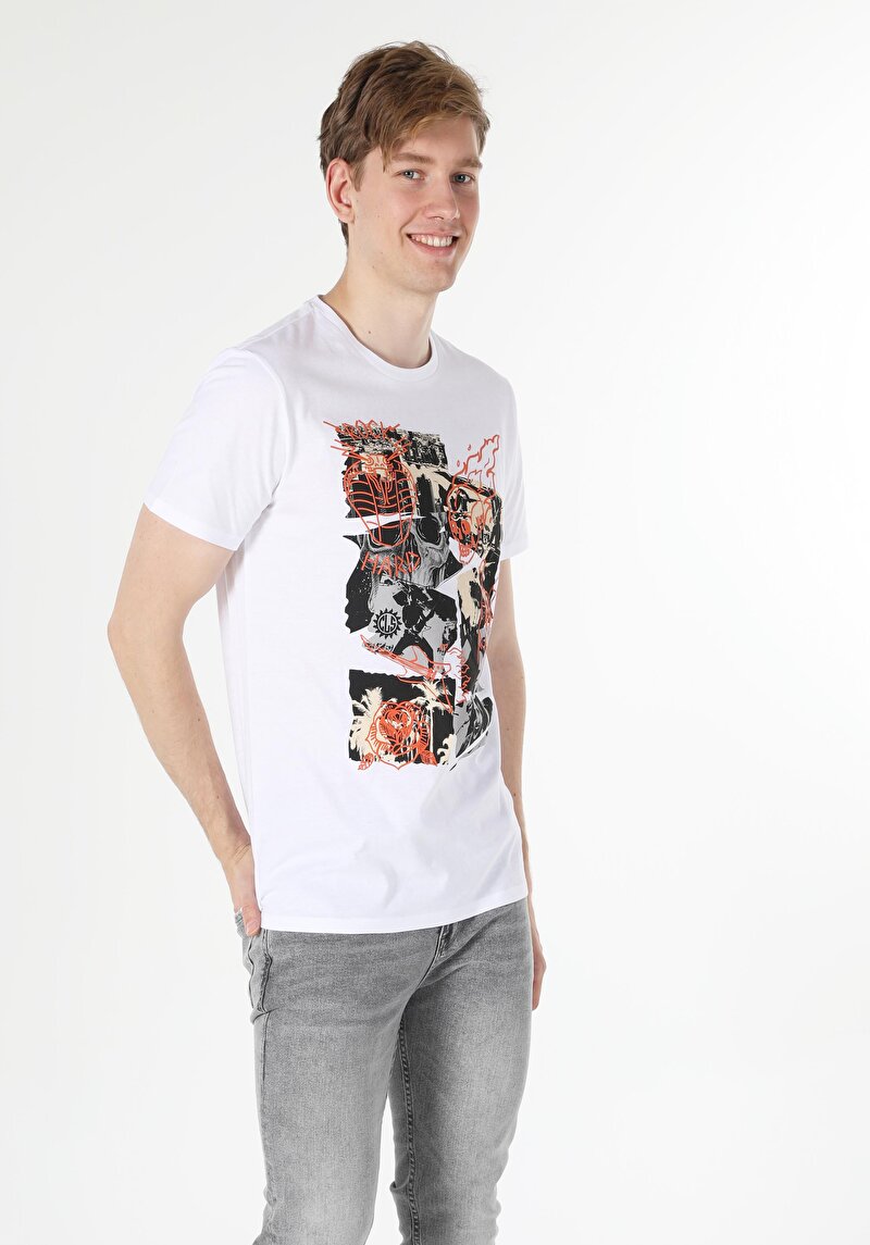 Зображення Футболка З Коротким Рукавом Чоловіча Біла  Cl1057124