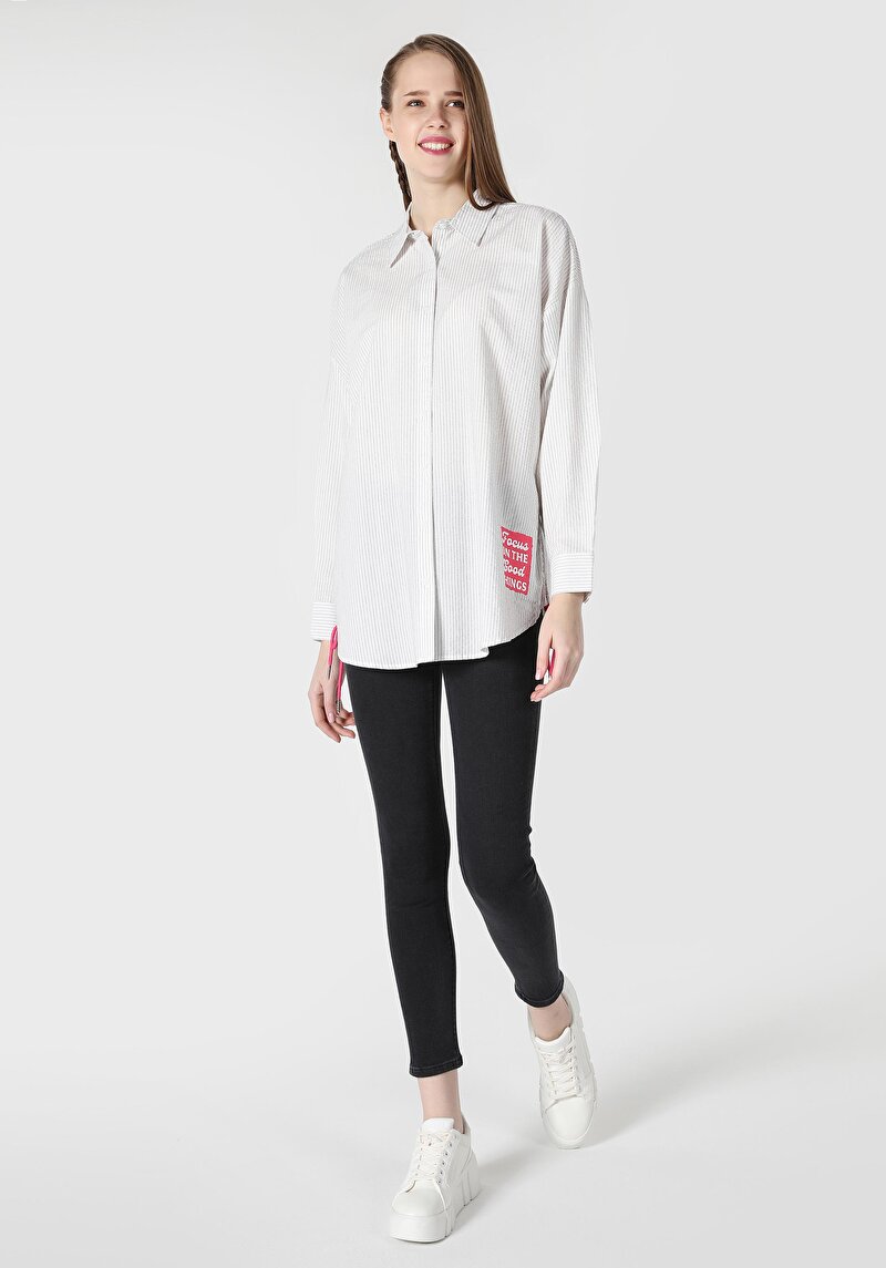 Зображення Сорочка З Довгим Рукавом Жіноча Біла Cl1062114