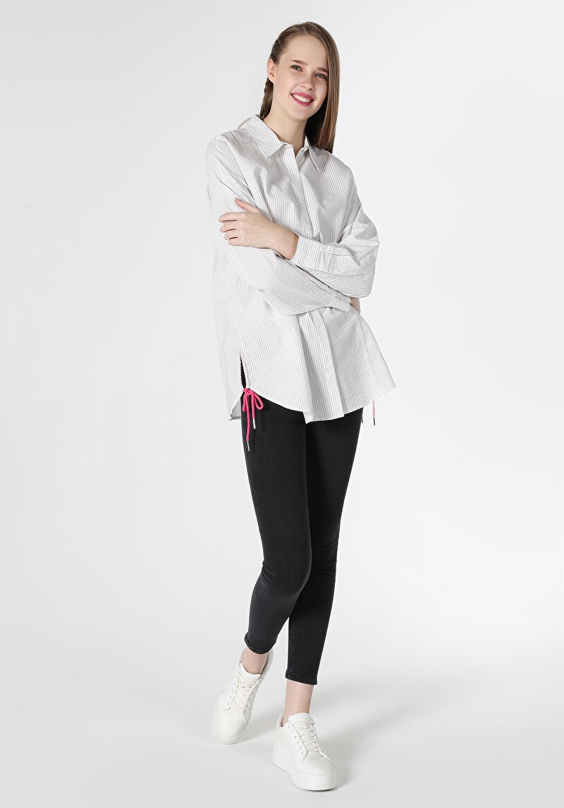 Показати інформацію про Сорочка З Довгим Рукавом Жіноча Біла  Cl1062114