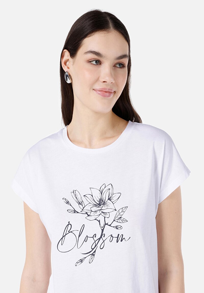 Показати інформацію про Футболка З Коротким Рукавом Жіноча Біла  Cl1068577