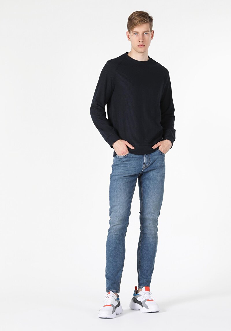 Зображення Футболка З Довгим Рукавом Чоловіча Синя  Cl1057263