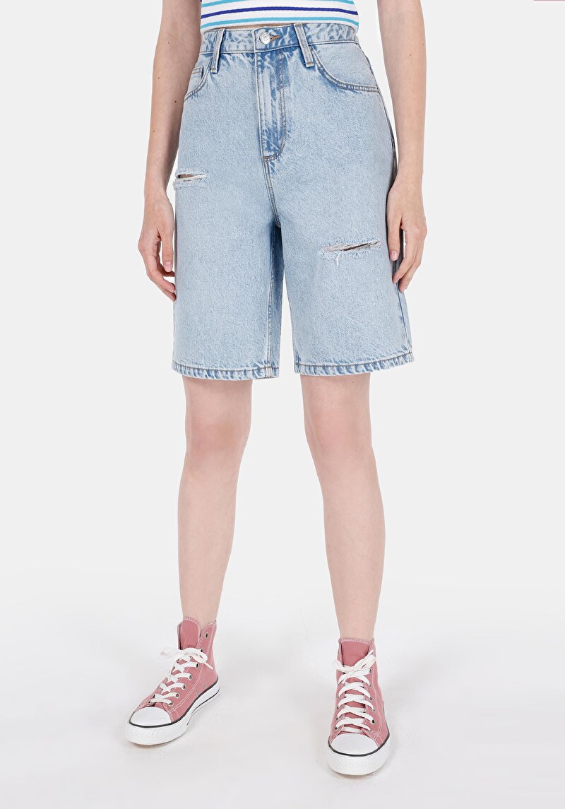 Показати інформацію про Шорти Жіночі Блакитні  Cl1068615