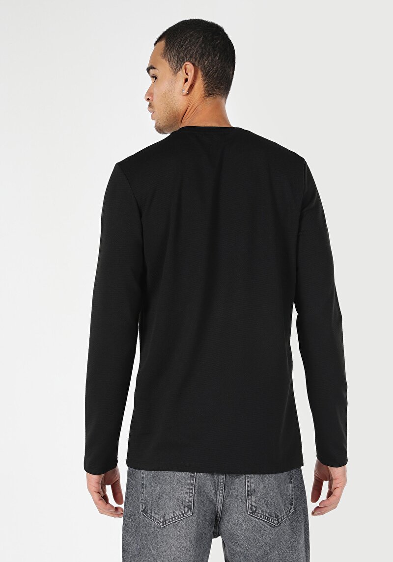 Показати інформацію про Футболка З Довгим Рукавом Чоловіча Чорна  Cl1057320