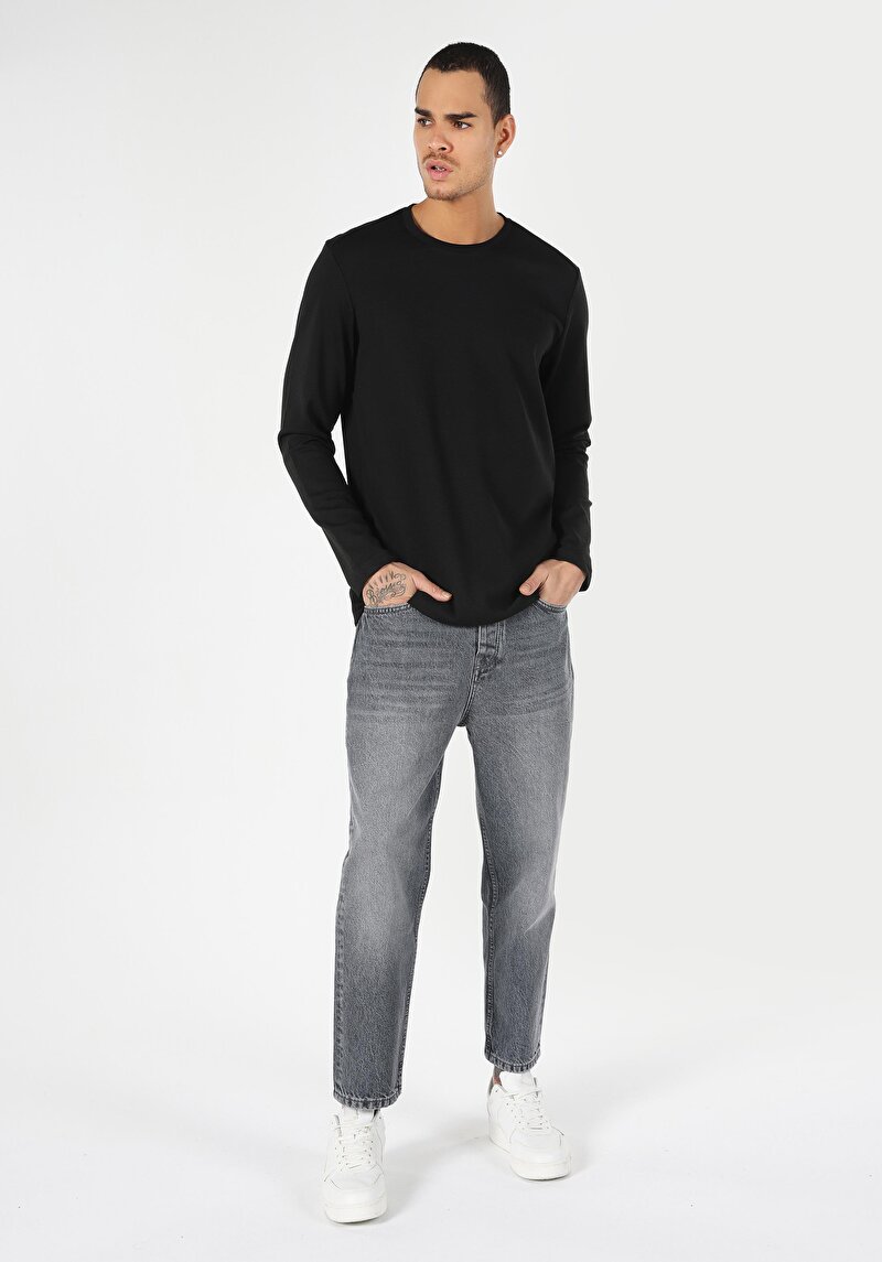 Показати інформацію про Футболка З Довгим Рукавом Чоловіча Чорна  Cl1057320