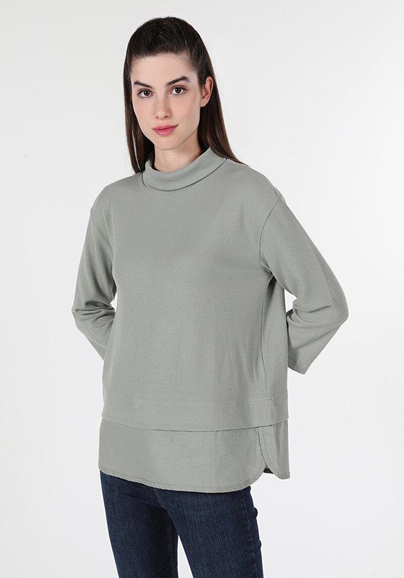 Зображення Футболка З Довгим Рукавом Жіноча Зелена  Cl1060594