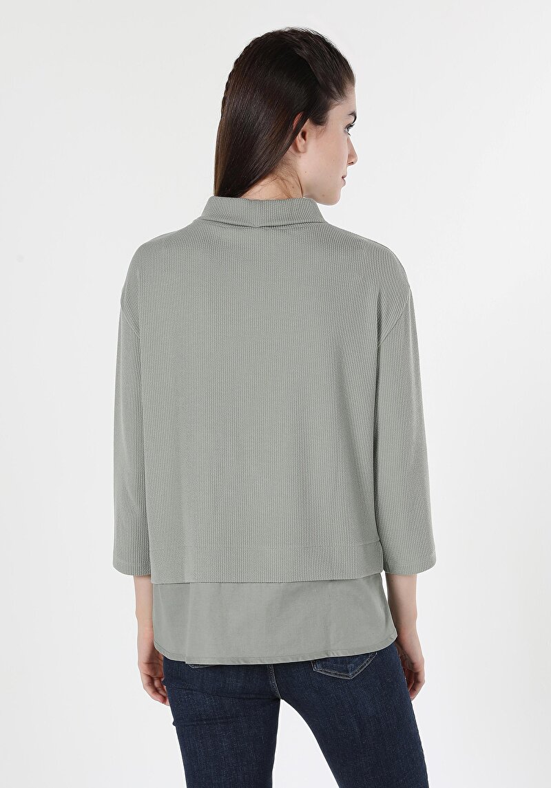 Зображення Футболка З Довгим Рукавом Жіноча Зелена  Cl1060594