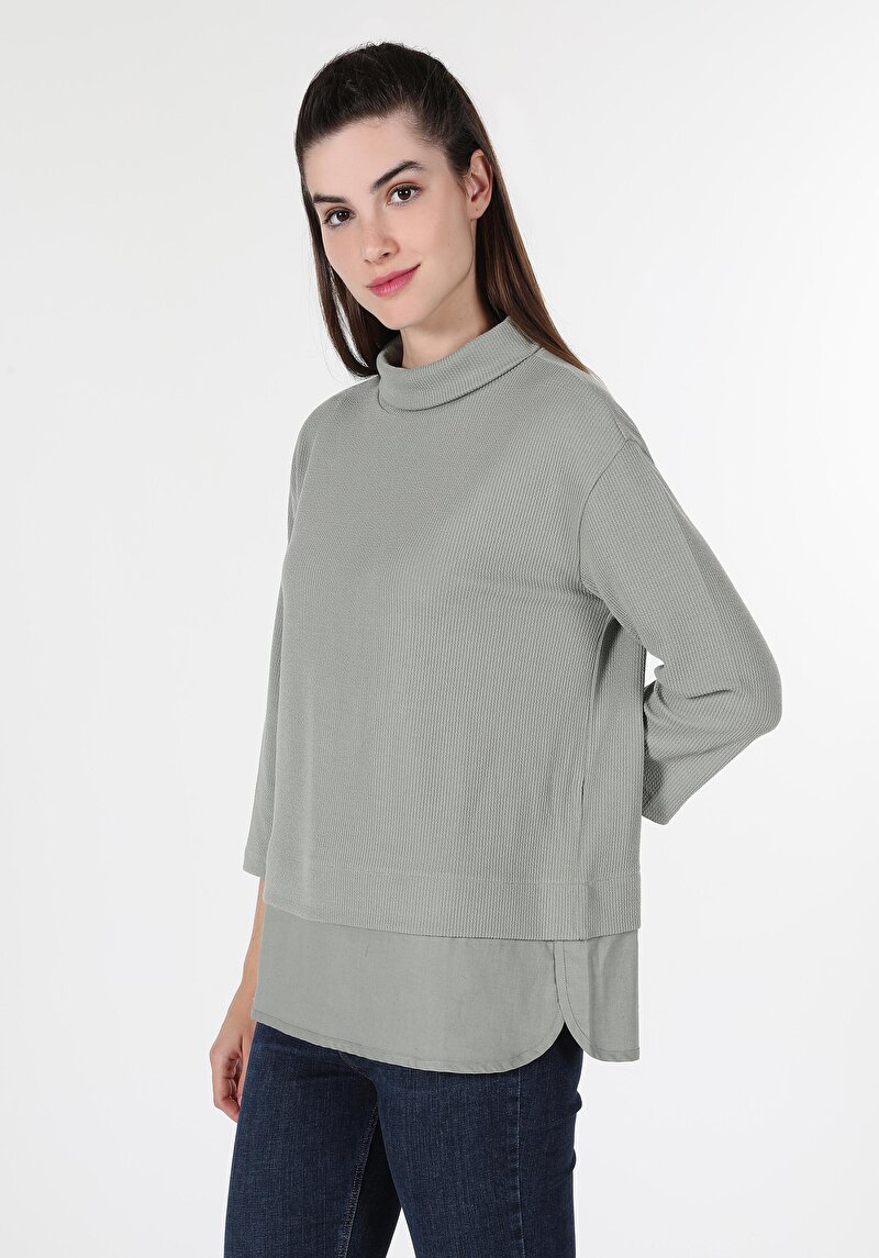 Зображення Футболка З Довгим Рукавом Жіноча Зелена  Cl1060594