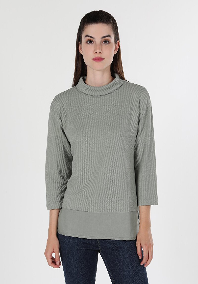 Зображення Футболка З Довгим Рукавом Жіноча Зелена  Cl1060594