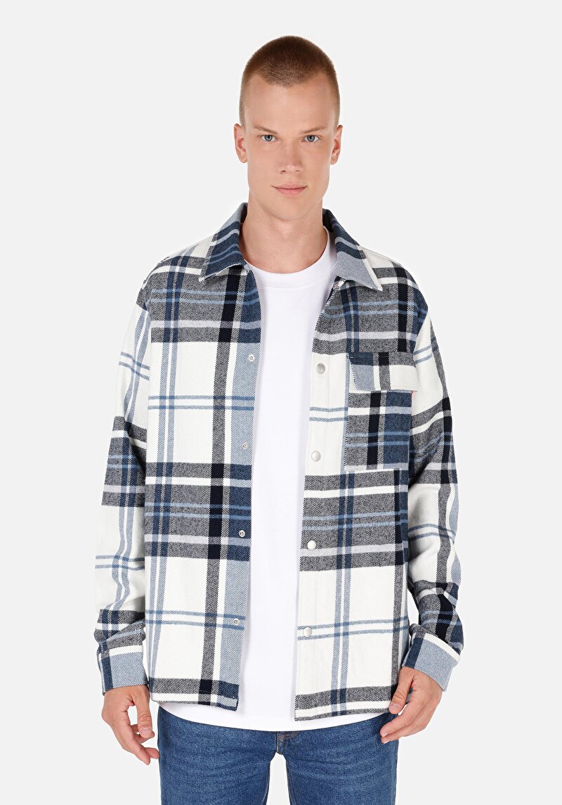 Зображення Сорочка З Довгим Рукавом Чоловіча Блакитна  Cl1069957