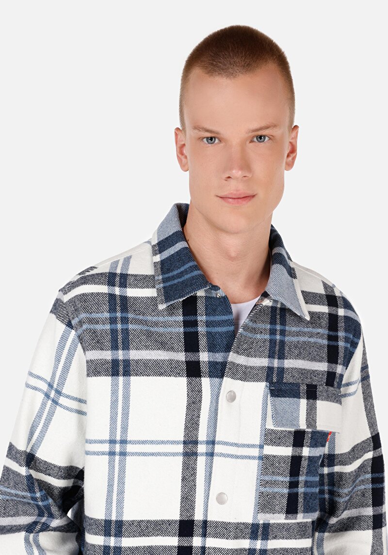 Показати інформацію про Сорочка З Довгим Рукавом Чоловіча Блакитна  Cl1069957