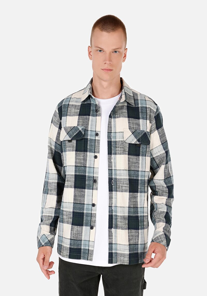 Зображення Сорочка З Довгим Рукавом Чоловіча Зелена  Cl1069961