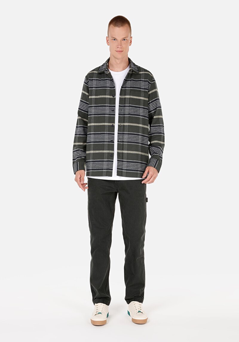 Показати інформацію про Сорочка З Довгим Рукавом Чоловіча Зелена  Cl1069964