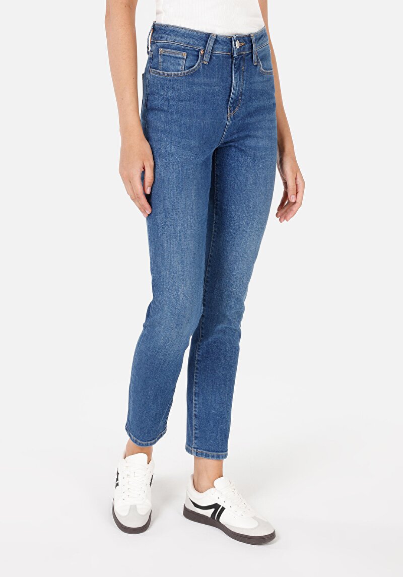 Зображення 703 Carla Джинси Жіночі Блакитні Вузького Крою Cl1068680