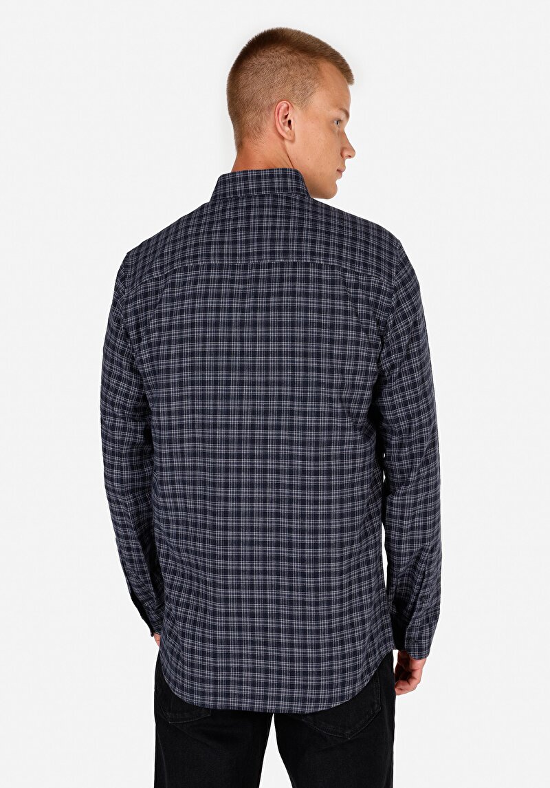 Показати інформацію про Сорочка З Довгим Рукавом Чоловіча Синя  Cl1070026