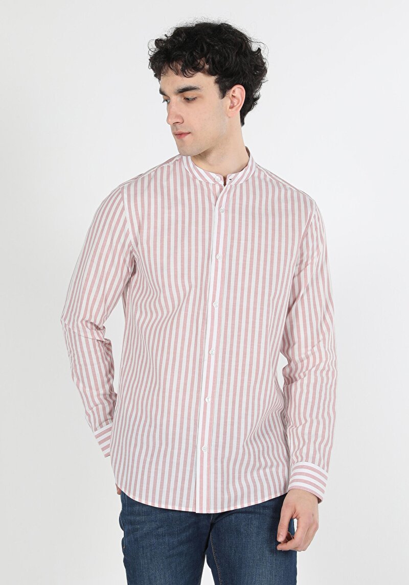 Зображення Сорочка З Довгим Рукавом Чоловіча Рожева  Cl1057541