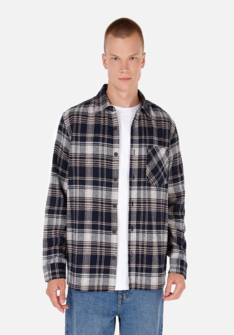 Зображення Сорочка З Довгим Рукавом Чоловіча Синя  Cl1070027