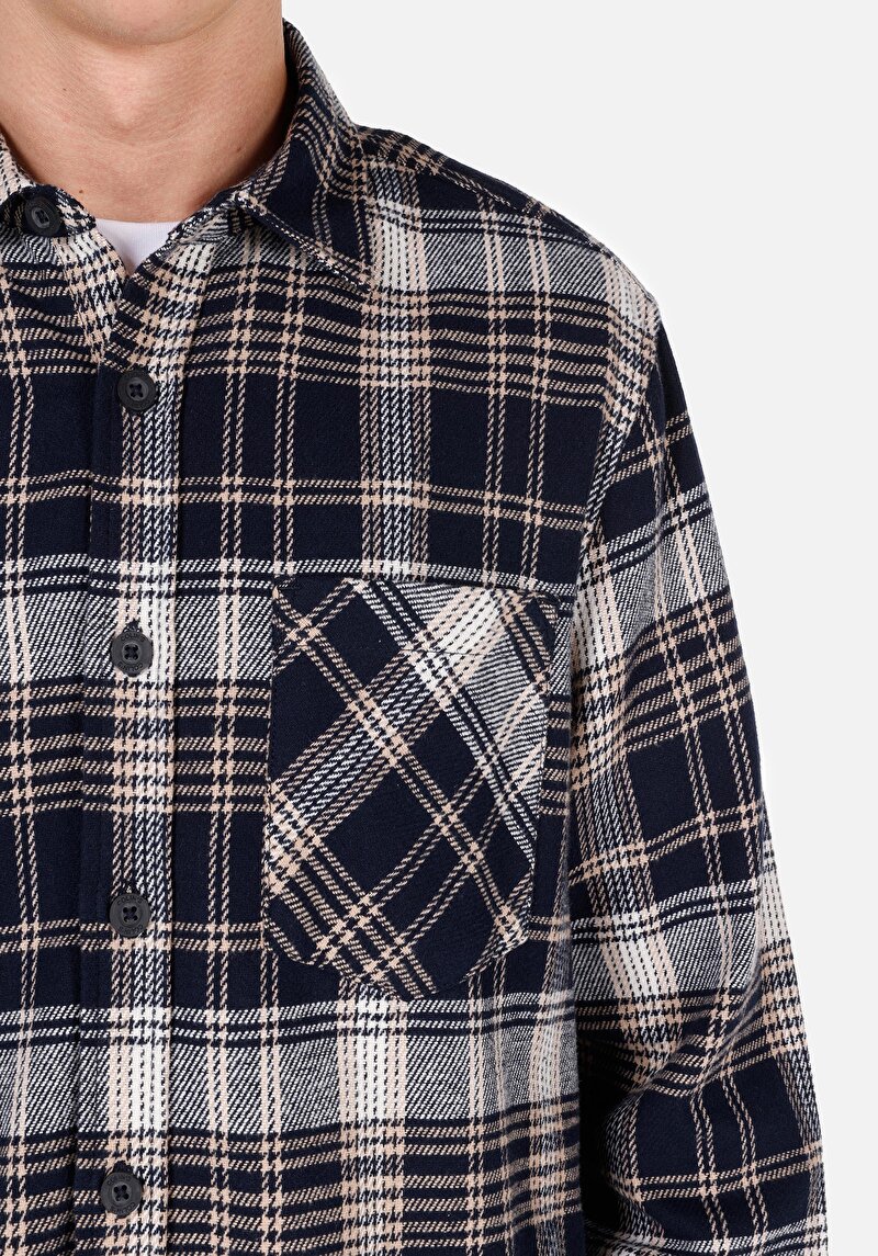 Показати інформацію про Сорочка З Довгим Рукавом Чоловіча Синя  Cl1070027