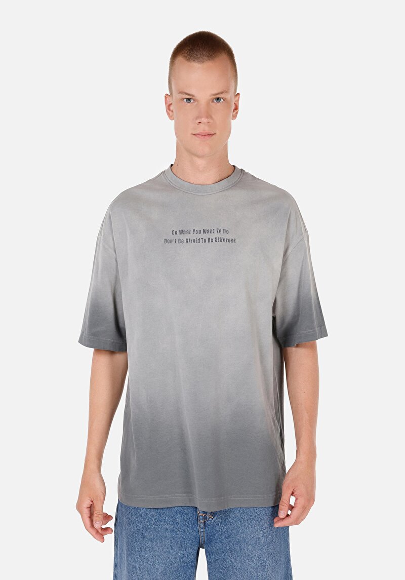 Зображення Футболка З Коротким Рукавом Чоловіча Сіра  Cl1070036