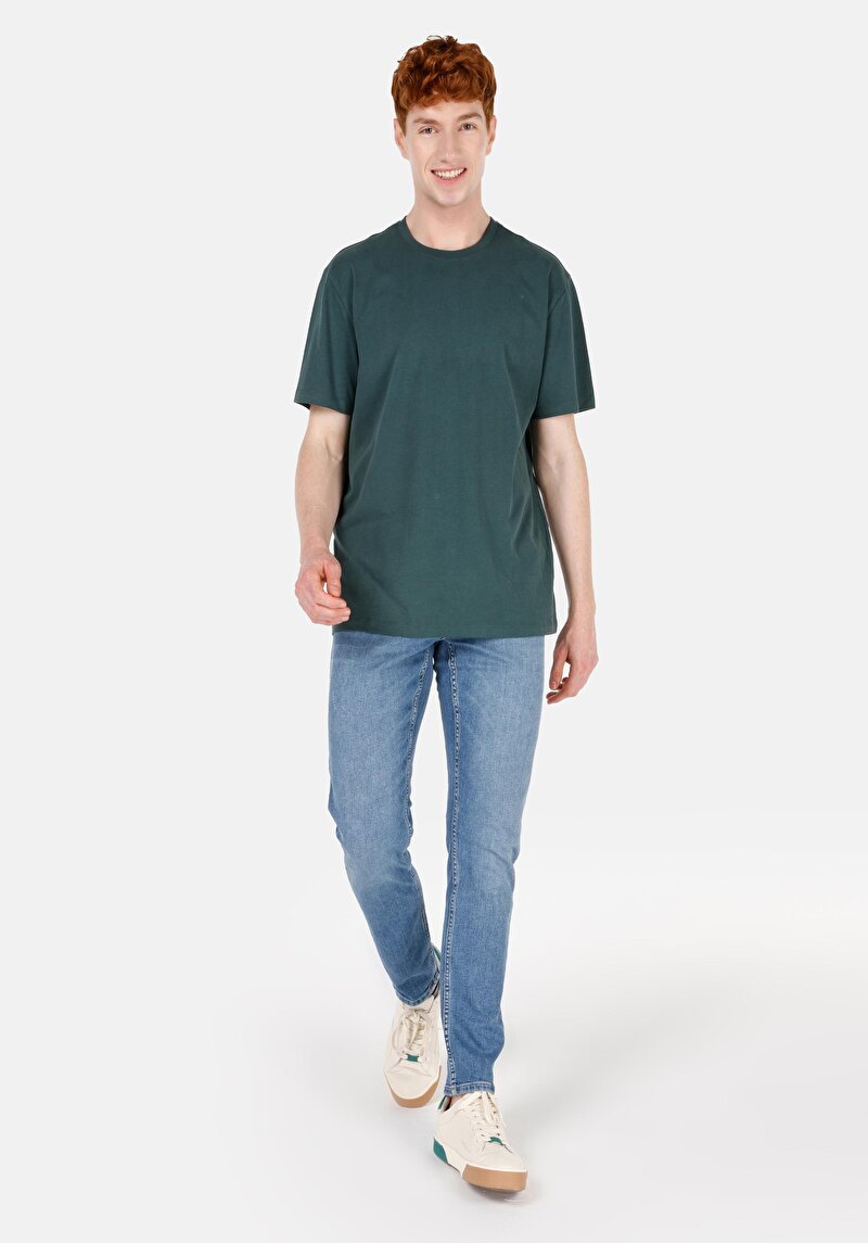 Показати інформацію про Футболка З Коротким Рукавом Чоловіча Зелена  Cl1070047