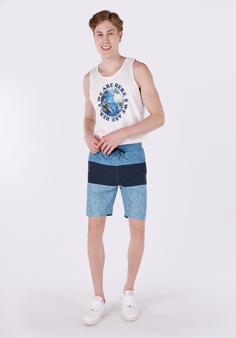 Зображення Шорти Пляжні Чоловічі Блакитні Cl1064121