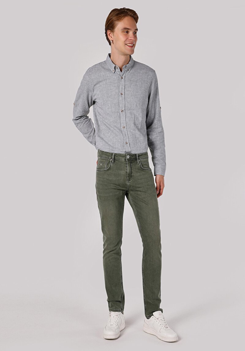 Зображення 044 Karl Джинси Чоловічі Блакитні Прямого Крою Cl1064367