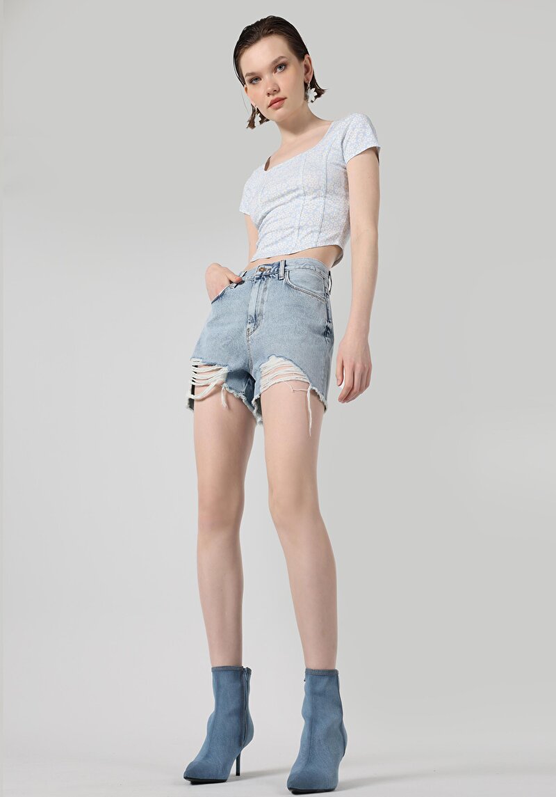 Зображення Шорти Жіночі Блакитні Cl1064368