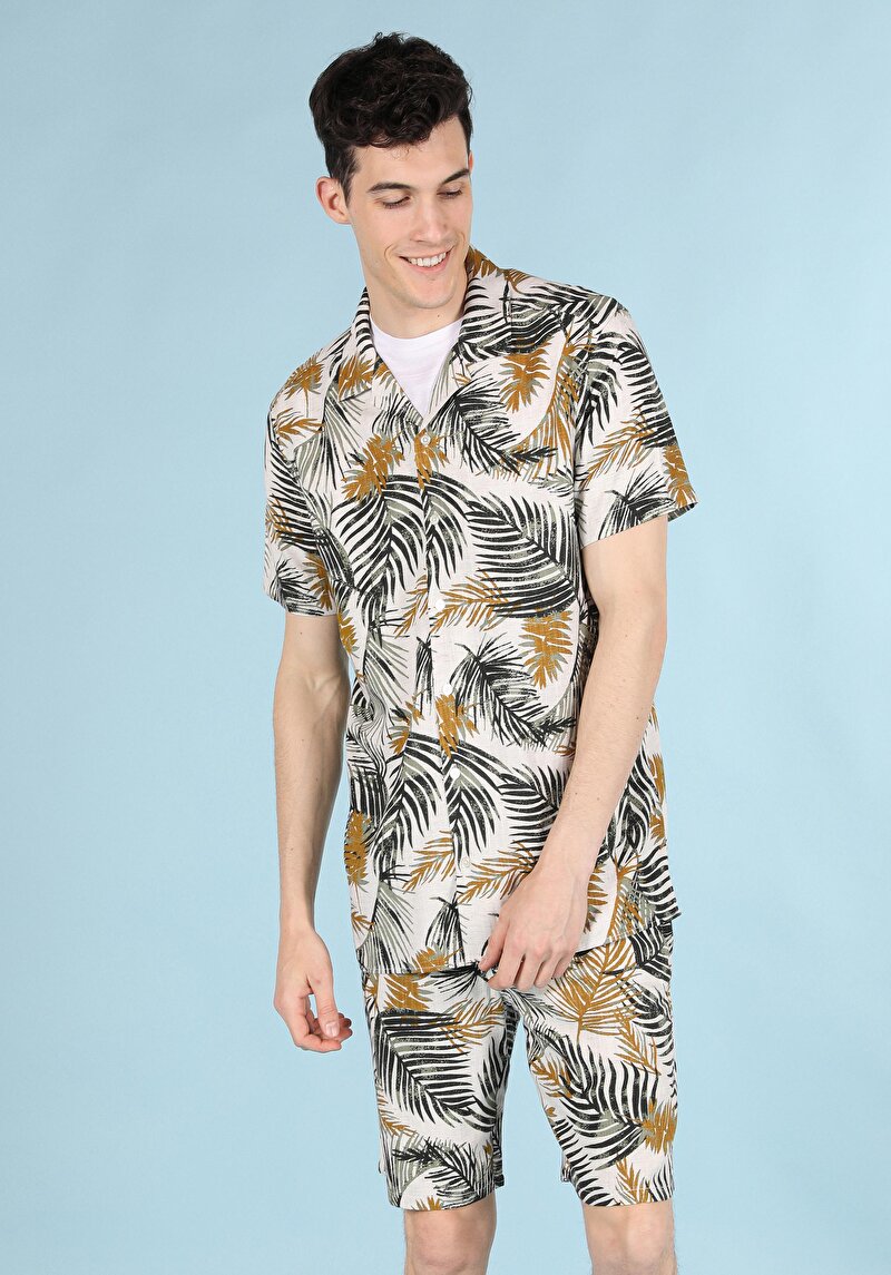 Показати інформацію про Сорочка З Коротким Рукавом Чоловіча Зелена  Cl1057789