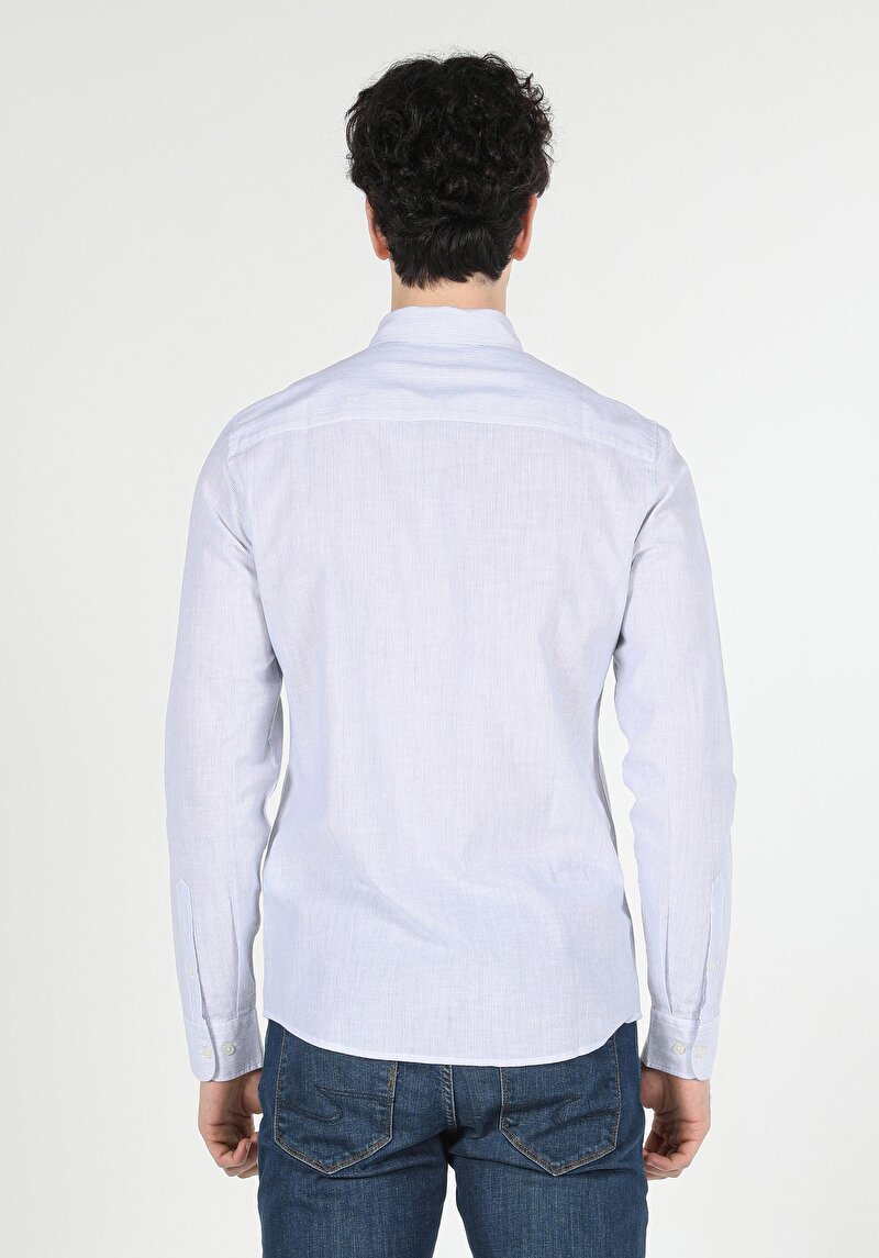 Показати інформацію про Сорочка З Довгим Рукавом Чоловіча Блакитна  Cl1057801