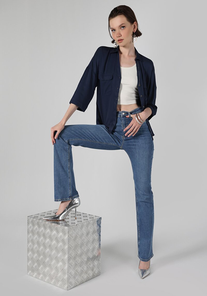 Зображення 797 Adel Джинси Жіночі Блакитні Кльош Cl1064451